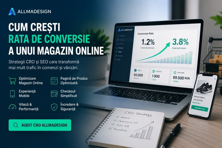 Creștere rată conversie magazin online: ghid complet pentru mai multe vânzări
