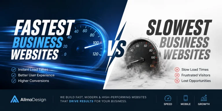 Studiu AllmaDesign: cât de rapide sunt site-urile firmelor din România? FASTEST SLOWEST BUSINESS WEBSITES.