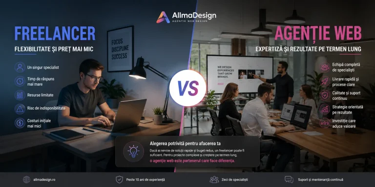 Freelancer vs agenție web design