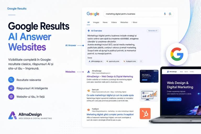 Google results + AI answer + websites