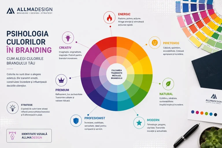 Psihologia culorilor in branding si alegerea culorilor pentru personalitatea brandului