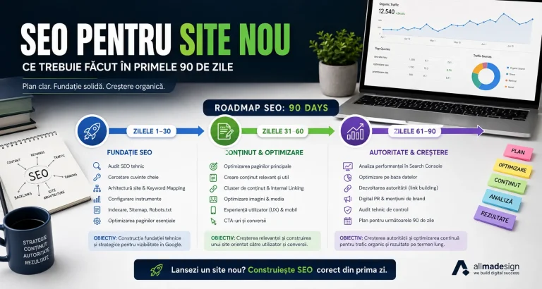 SEO site nou – roadmap pentru primele 90 de zile