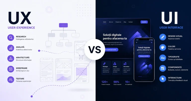 UX vs UI: care este diferența și de ce contează pentru vânzări UX vs UI