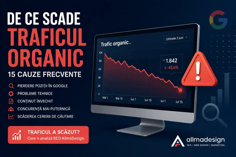De ce scade traficul organic al unui site? 15 cauze frecvente scădere trafic organic