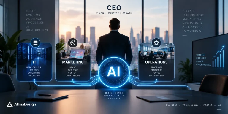 CEO + IT + MARKETING + OPERATIONS → AI.