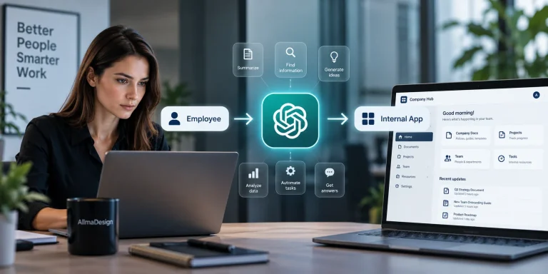 EMPLOYEE → AI → INTERNAL APP.