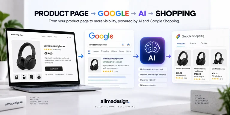 PRODUCT PAGE → GOOGLE → AI → SHOPPING.