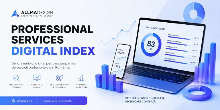 Studiu AllmaDesign: cum se prezintă online firmele de servicii profesionale din România PROFESSIONAL SERVICES DIGITAL INDEX.