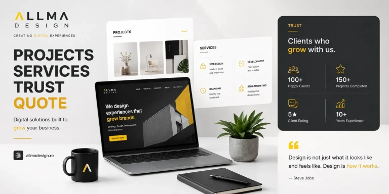 PROJECTS + SERVICES + TRUST + QUOTE.