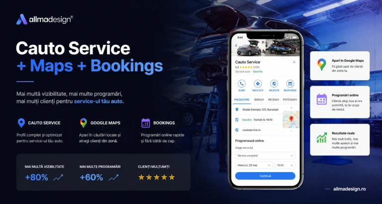 Marketing pentru service-uri auto: cum atragi clienți locali auto service + Maps + bookings.